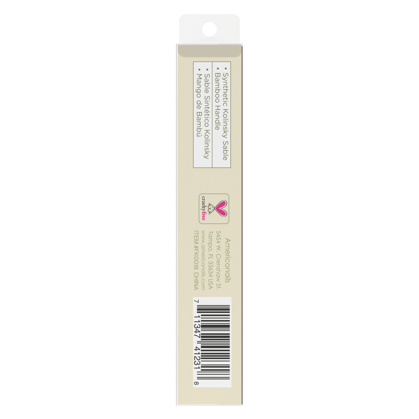Americanails Faux Kolinsky Bamboo Series | Round Acrylic #18 Brush