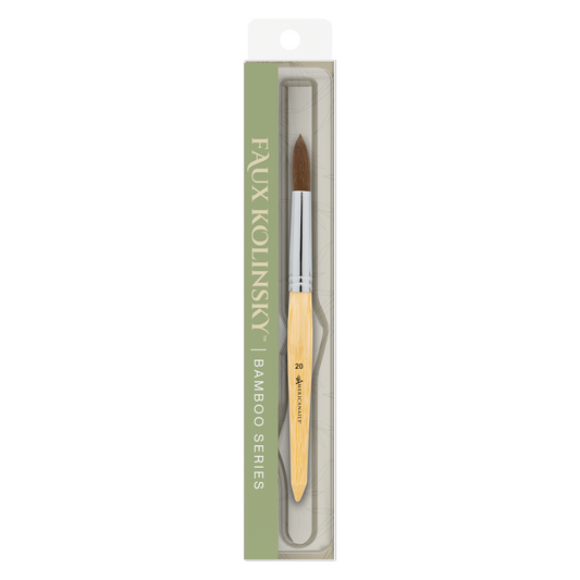 Americanails Faux Kolinsky Bamboo Series | Round Acrylic #20 Brush