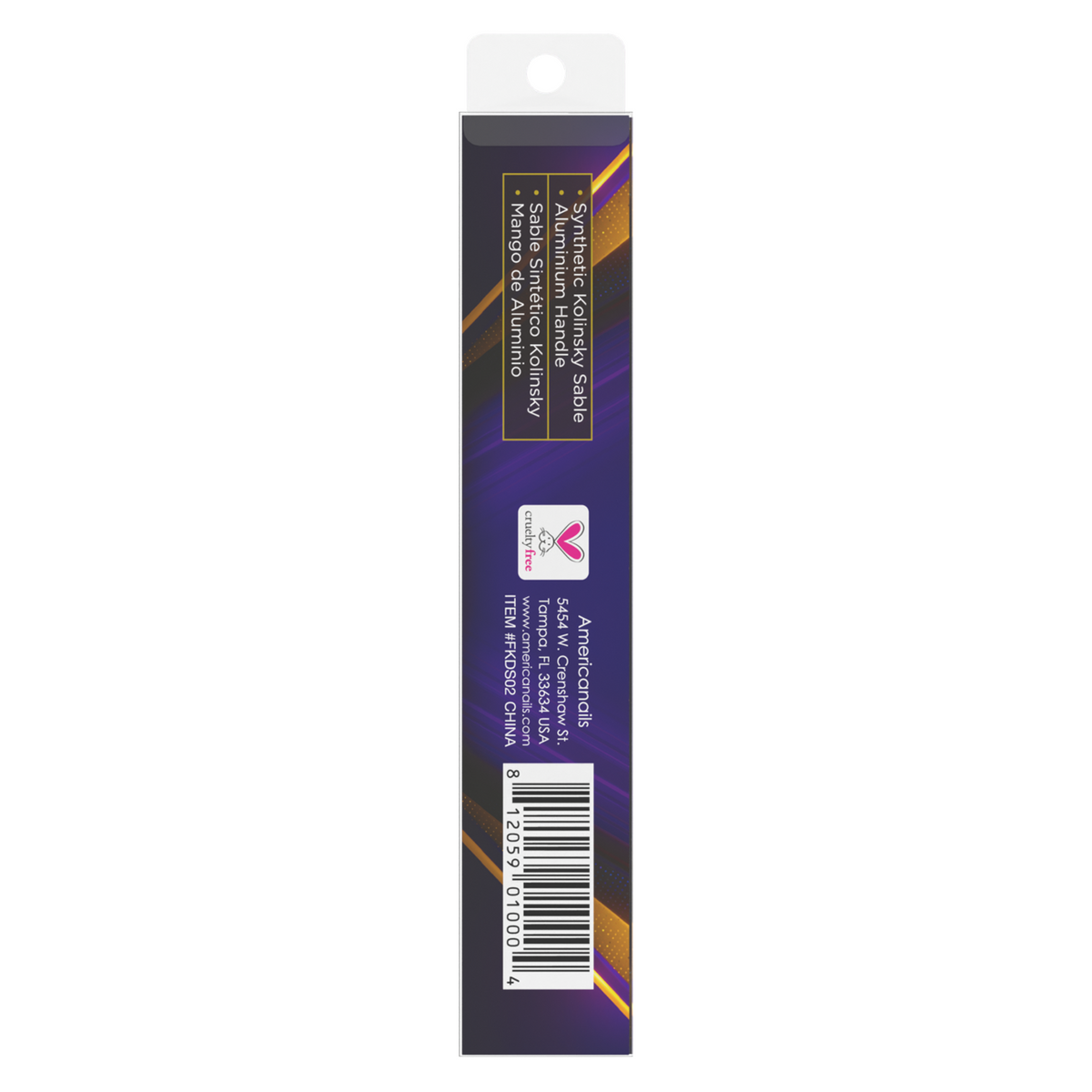 Americanails Faux Kolinsky Designer Series | 3D Acrylic Nail Art #2 Brush