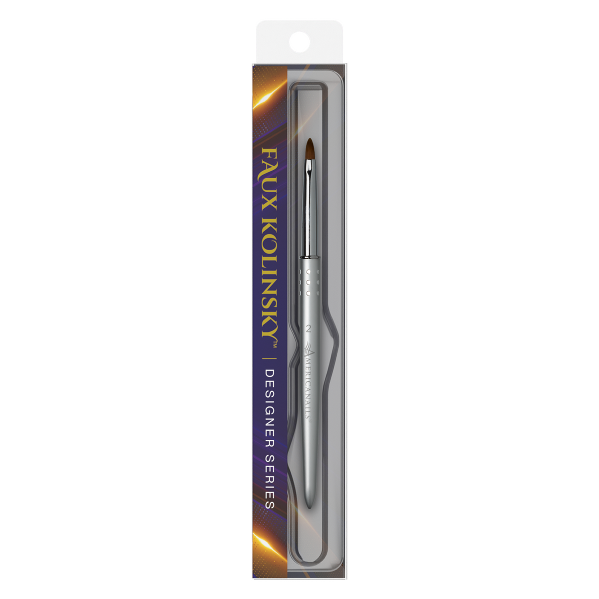 Americanails Faux Kolinsky Designer Series | 3D Acrylic Nail Art #2 Brush