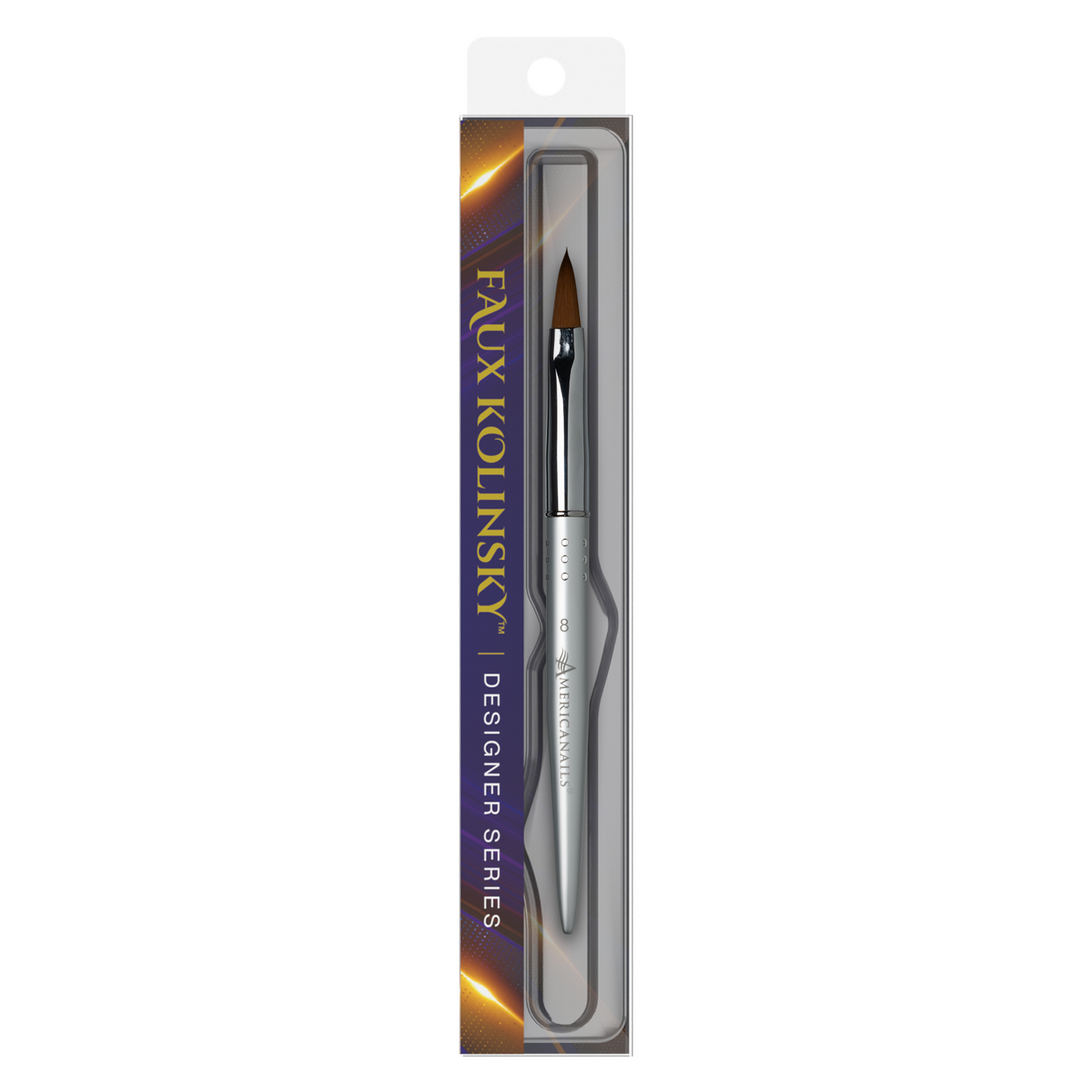 Americanails Faux Kolinsky Designer Series | Oval Acrylic #8 Brush