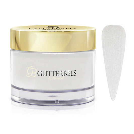 Glitterbels Acrylic Powder | Soft White Shimmer 1oz