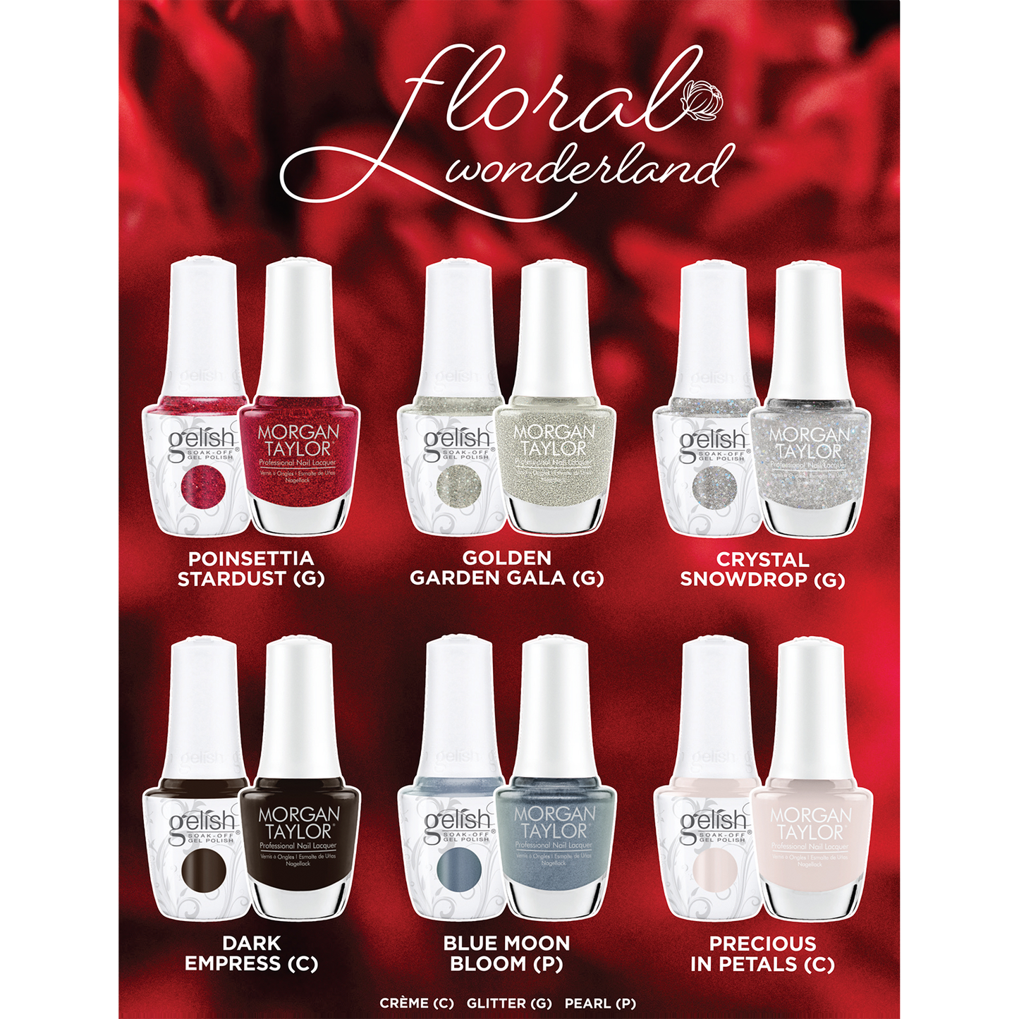 Gelish Morgan Taylor Floral Wonderland Collection Box Set 12ct