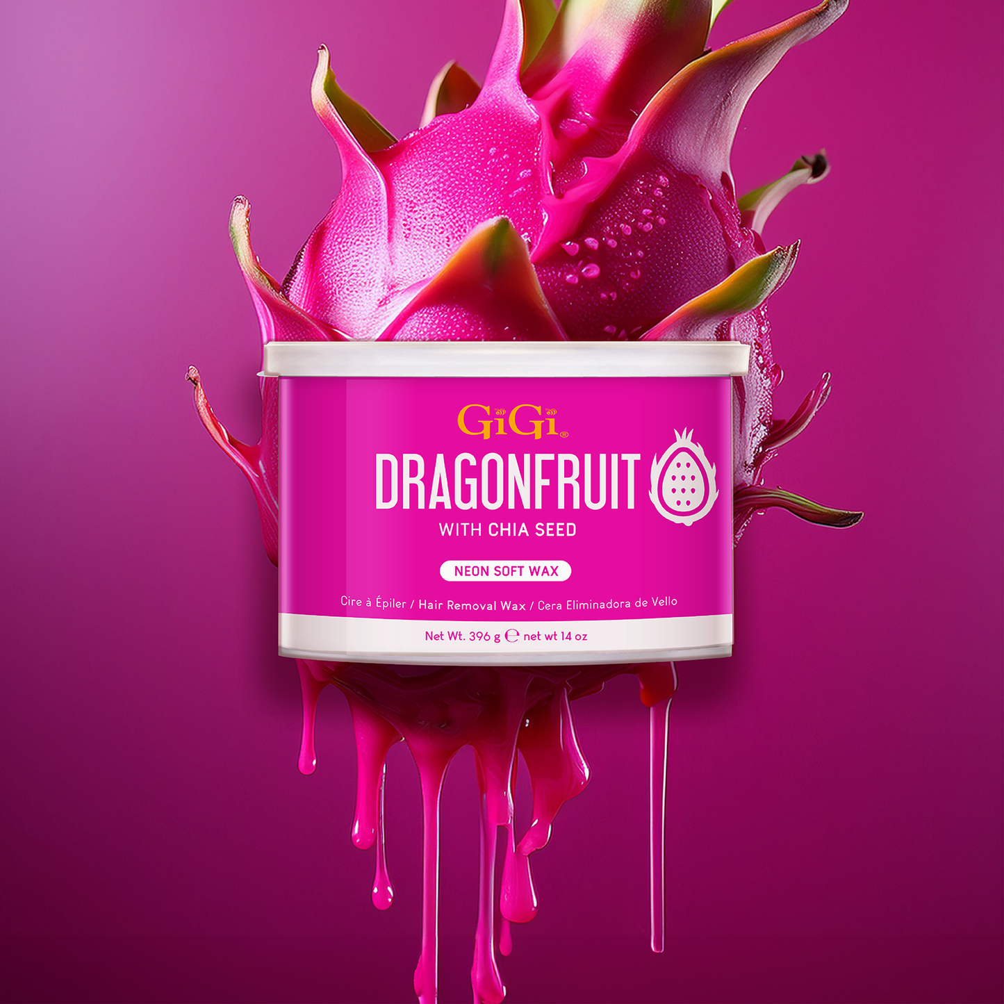 GiGi Neon Soft Wax Dragonfruit 14oz