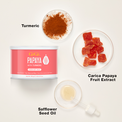 GiGi Neon Soft Wax Papaya 14oz