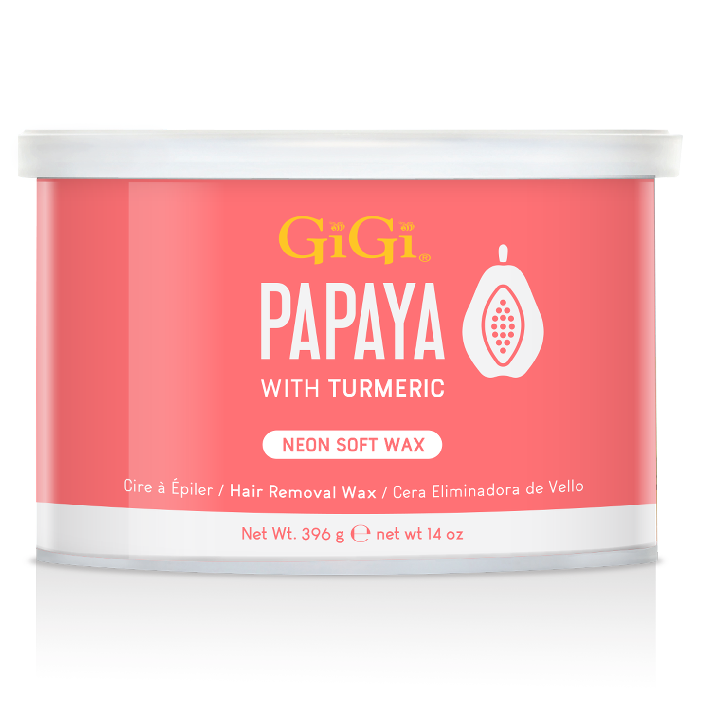 GiGi Neon Soft Wax Papaya 14oz