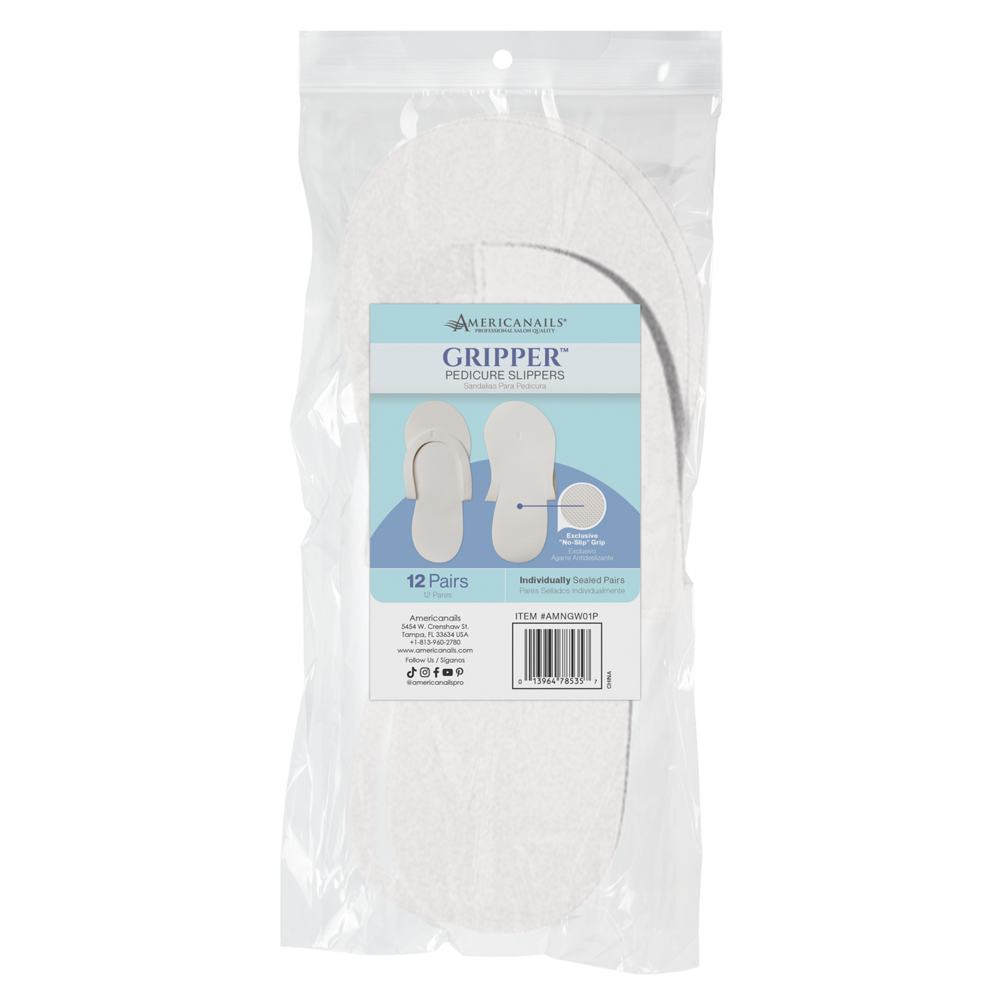 Americanails Gripper Slippers Bag 12pr
