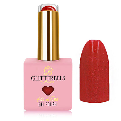 Glitterbels Hema-Free Gel Polish | Hot Red Sparkle .58oz