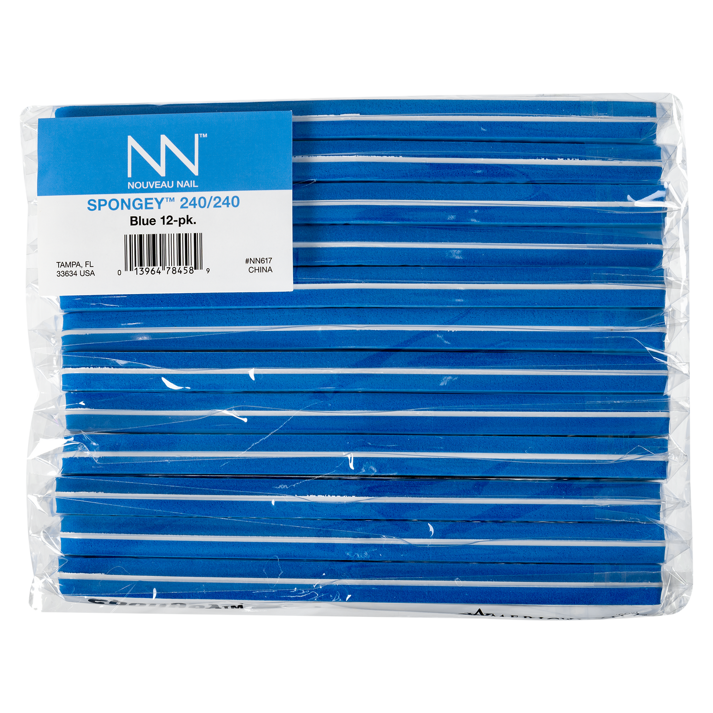 Nouveau Nail Spongey File | Blue 240 (12 Pack)