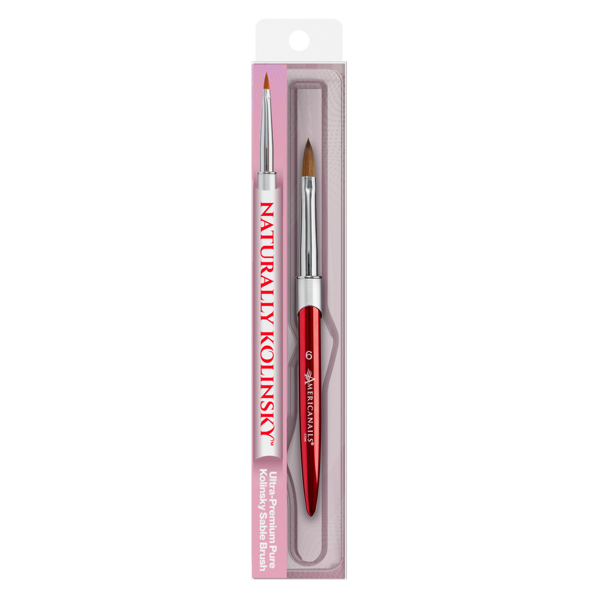 Americanails Naturally Kolinsky | Oval Acrylic #6 Brush