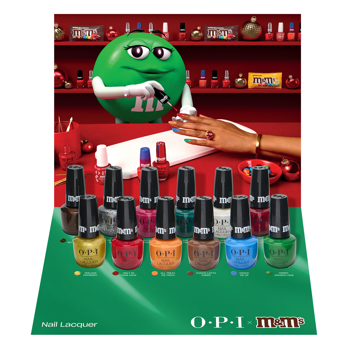 OPI x m&m's Sweeten Your Mani Collection Nail Lacquer Display 12ct