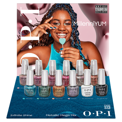 OPI Metallic Mega Mix Collection Infinite Shine Display 12ct