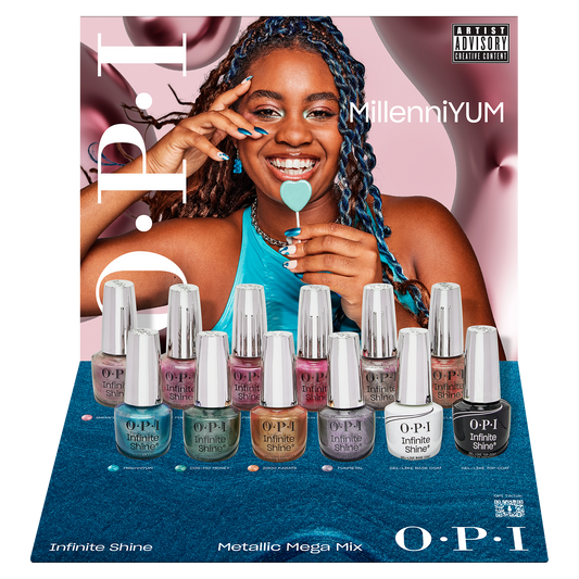 OPI Metallic Mega Mix Collection Infinite Shine Display 12ct