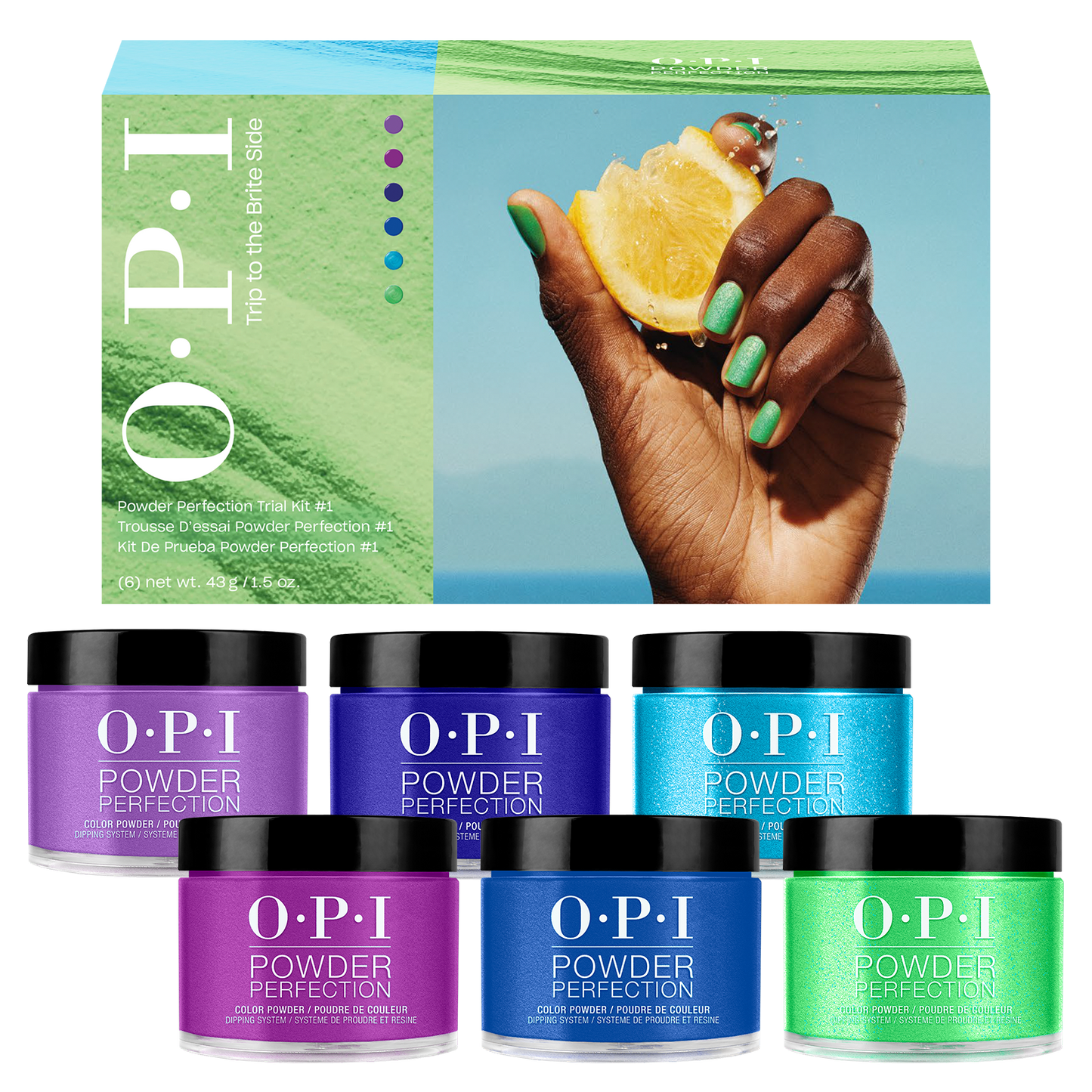 OPI Trip To The Brite Side Collection Powder Perfection Trial Kit #1