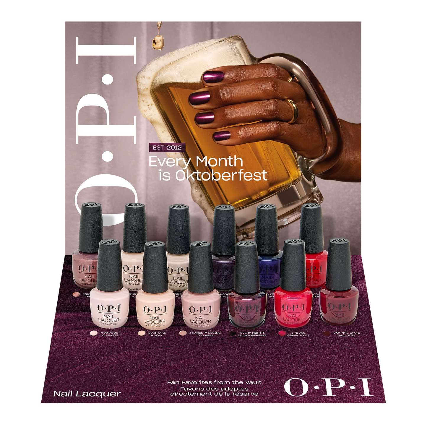 Expositor de esmaltes de uñas OPIcons Collection (12 unidades)
