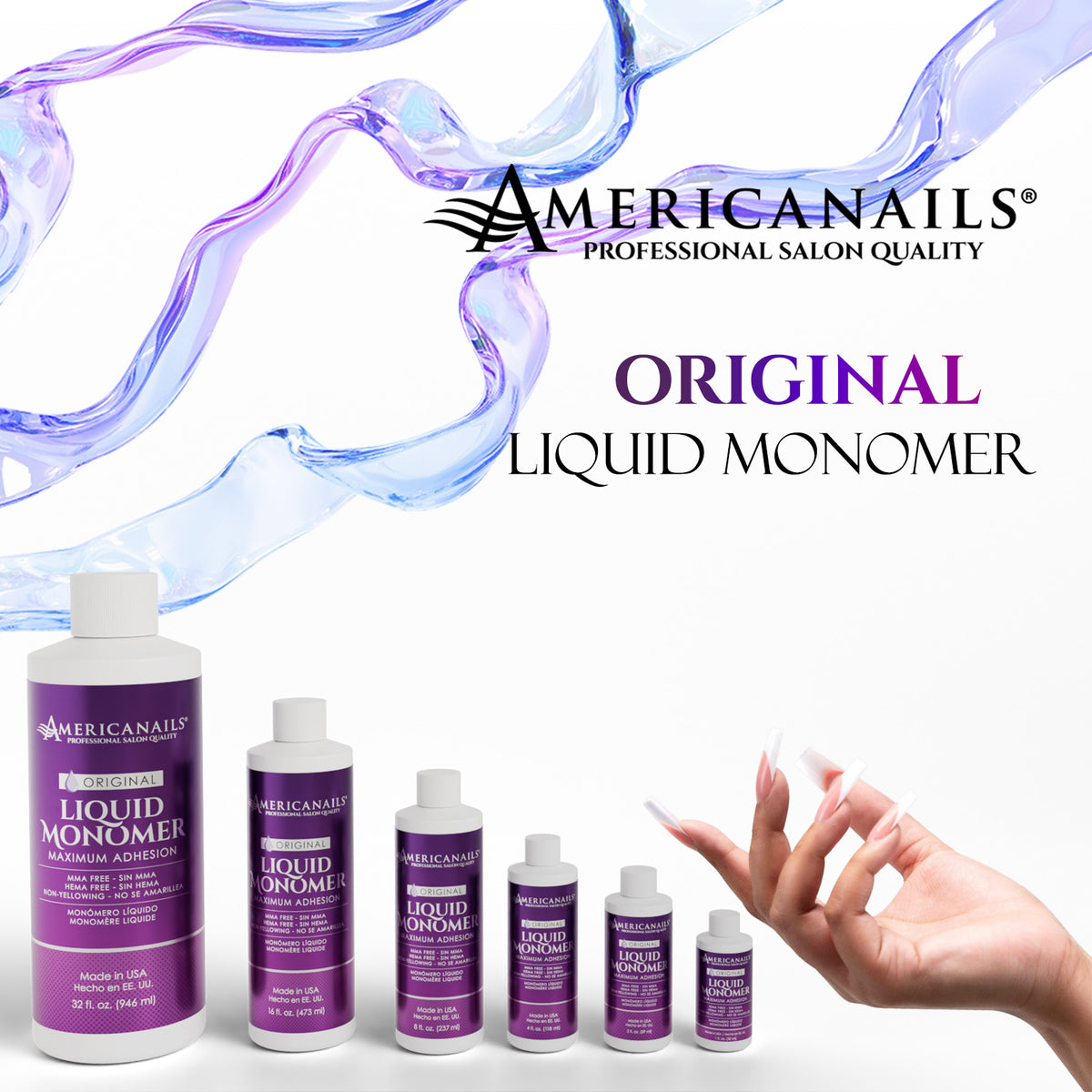 Monómero líquido original Americanails 8 oz 
