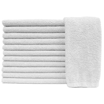 Toallas de salón blancas ultra premium Spa Basix, 12 unidades