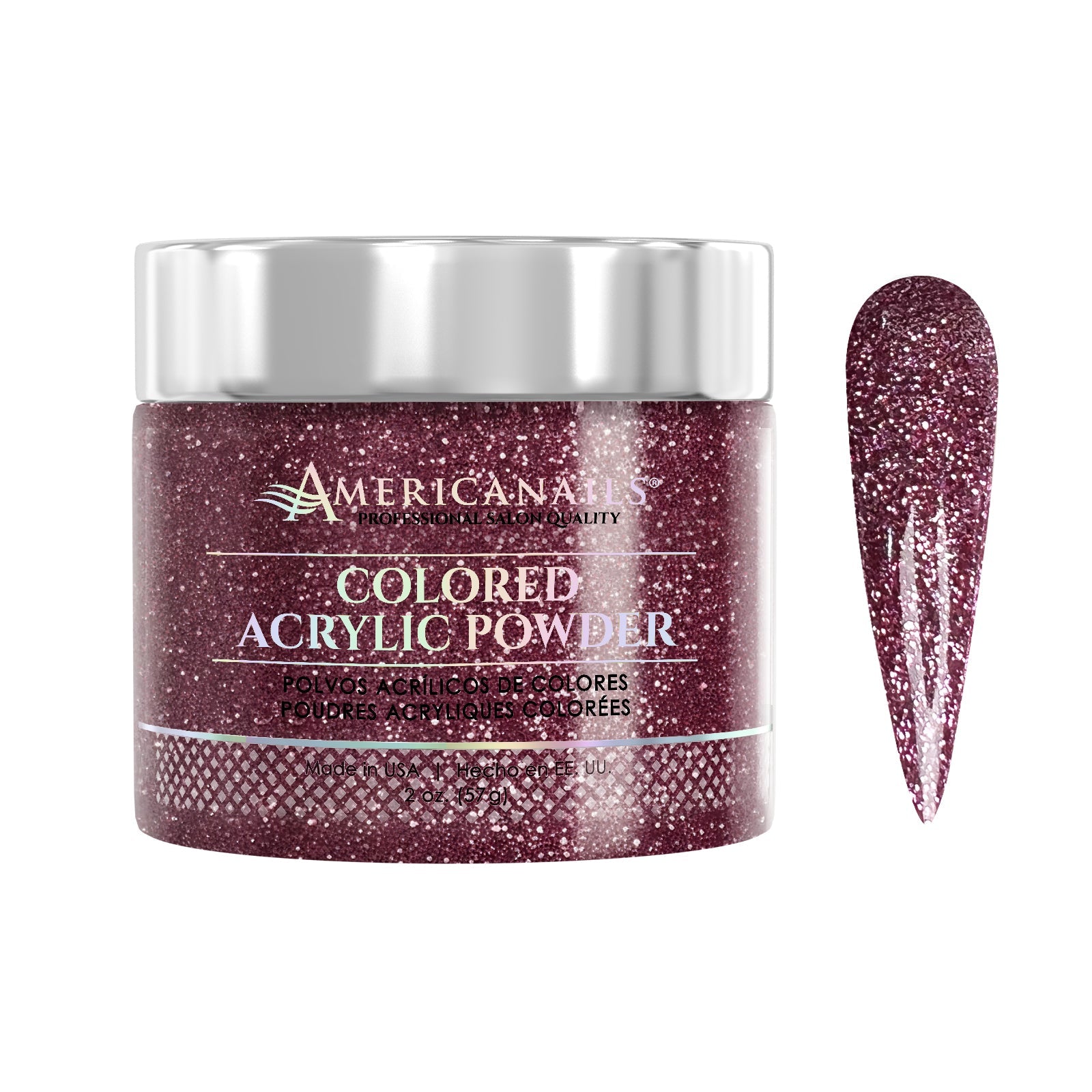 Colored Acrylic Powder | Pink Glitter 2oz