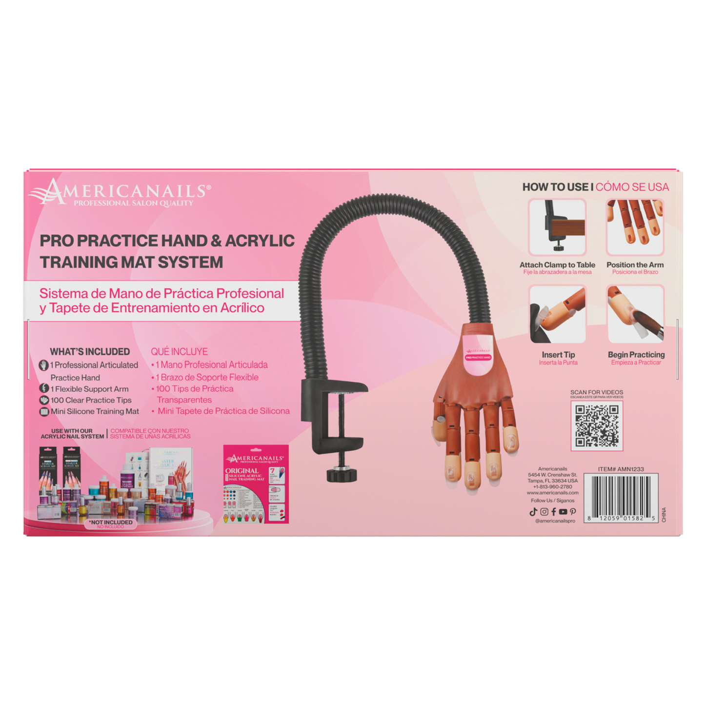 Professional Practice Hand with Acrylic Training Mat System
