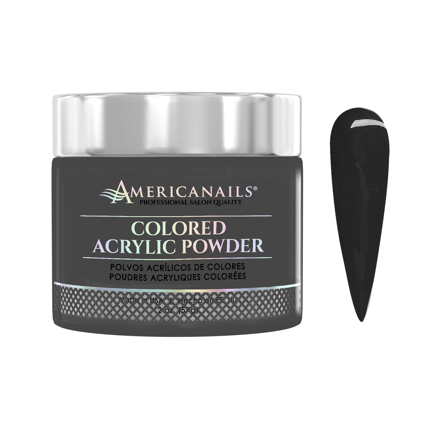 Colored Acrylic Powder | Pure Black 2oz