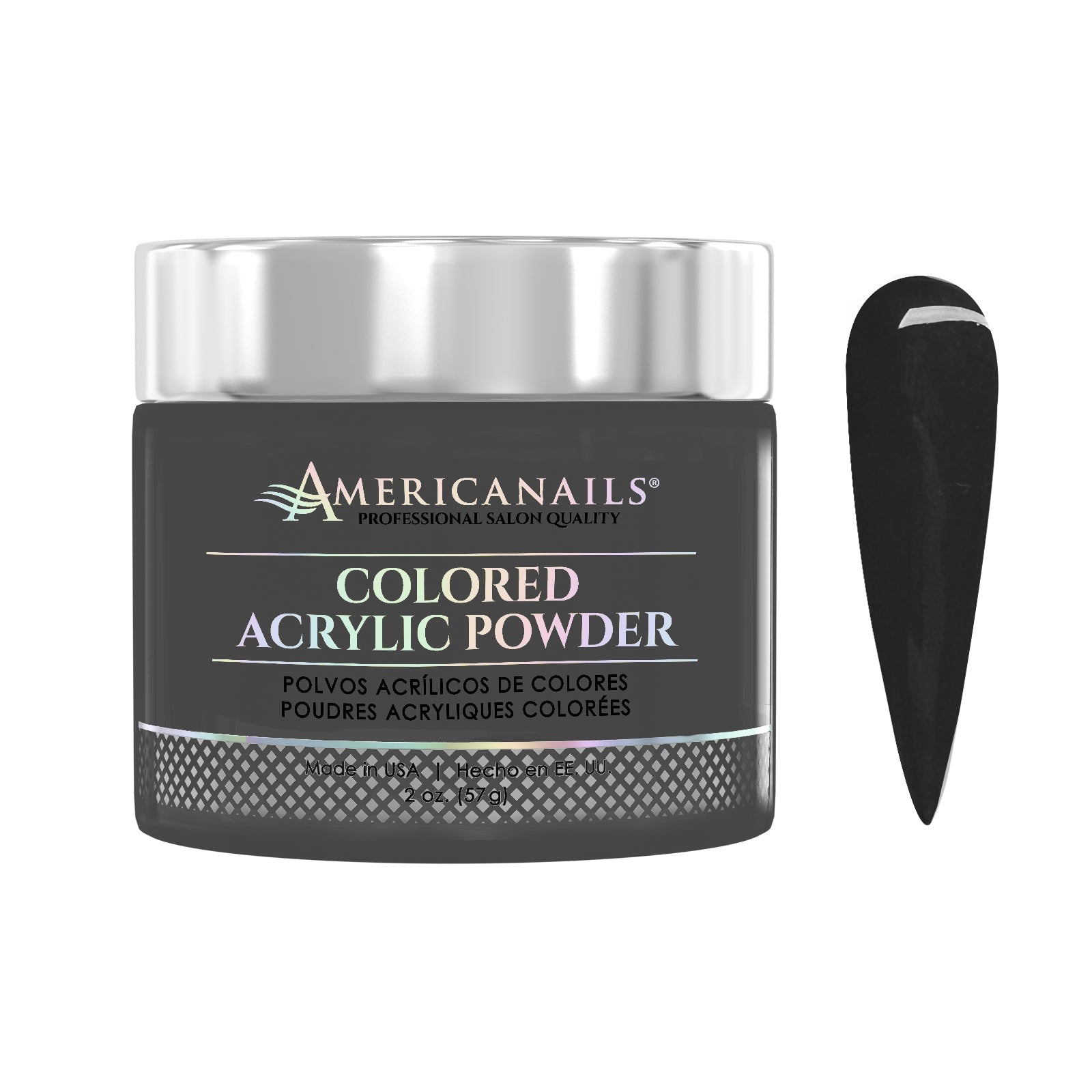 Colored Acrylic Powder | Pure Black 2oz