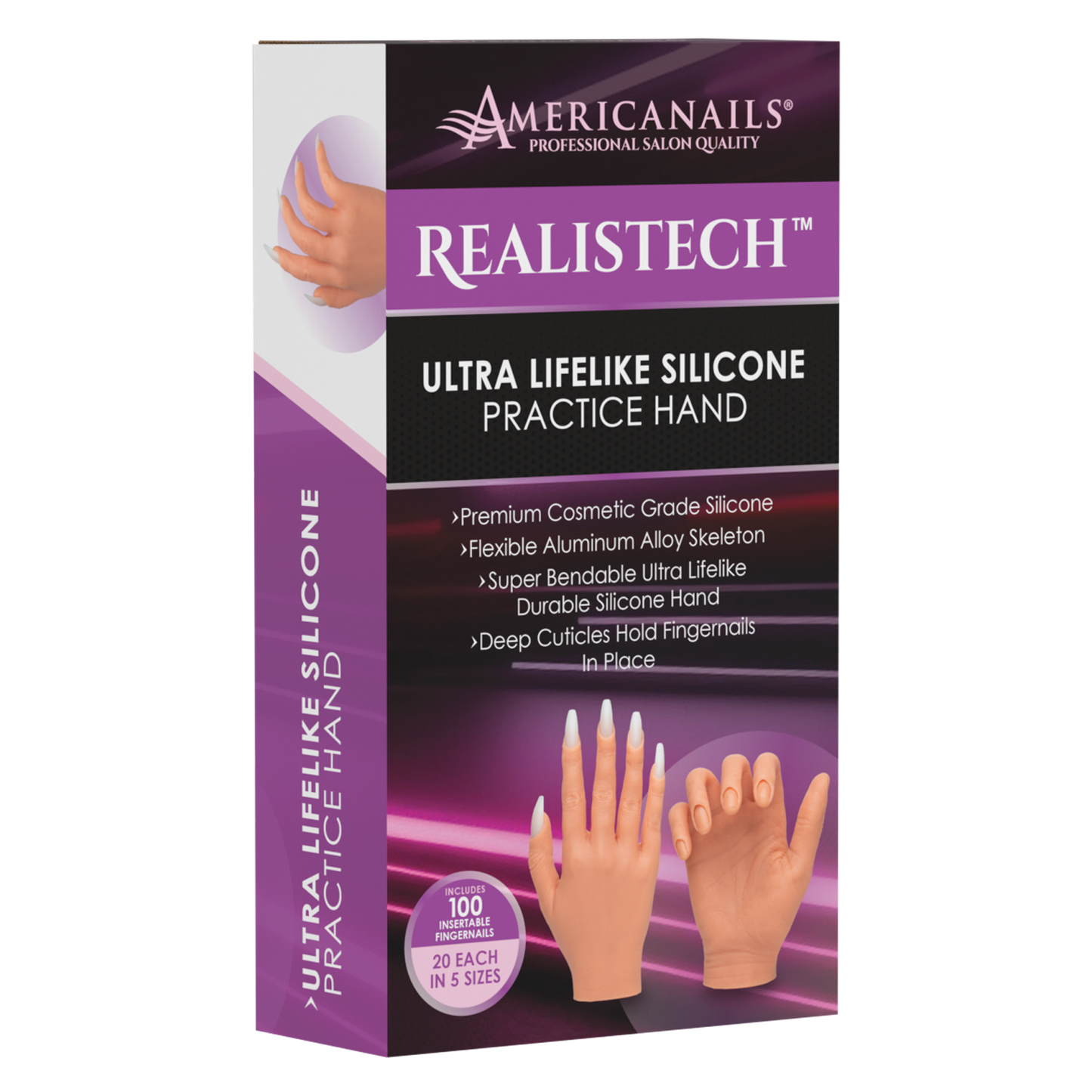 Americanails RealisTech Ultra LifeLike Silicone Practice Hand