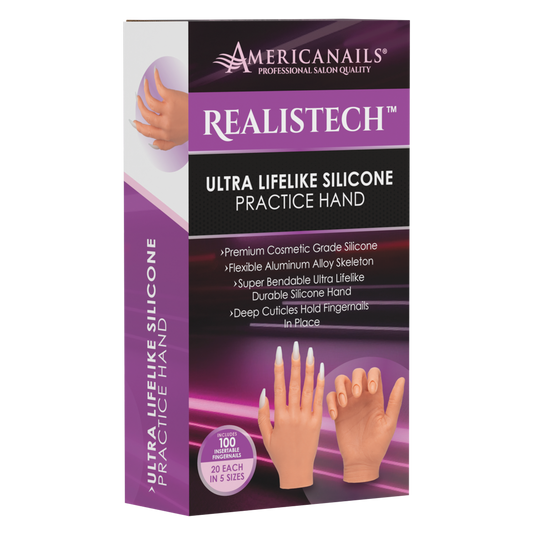 Mano de práctica de silicona Americanails RealisTech Ultra LifeLike 