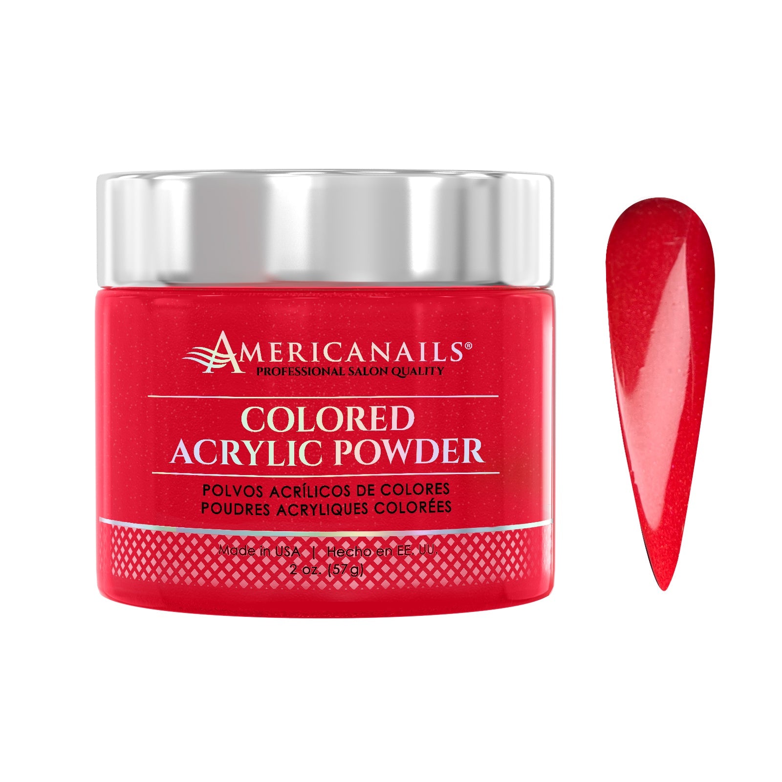 Colored Acrylic Powder | Sparkling Red 2oz
