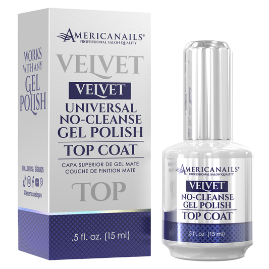 Americanails No-Cleanse Gel Polish Top Coat | Velvet Finish .5oz