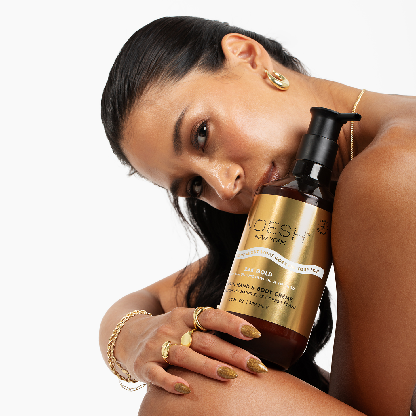 Voesh Vegan Hand & Body Creme 28oz I 24K Gold