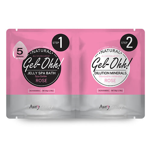 AvryBeauty Gel-Ohh! Jelly Spa Pedi Bath | Rose Case (30 Pack)