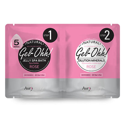 AvryBeauty Gel-Ohh! Jelly Spa Pedi Bath | Rose Case (30 Pack)