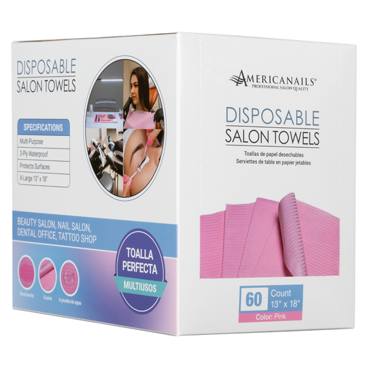 FREE Americanails Disposable Salon Towels | Pink 60ct (PROMO)