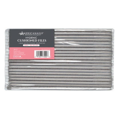 Limas higiénicas acolchadas de cebra Americanails (20 unidades)