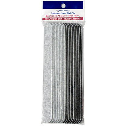 Americanails EasyPeel Nail File Abrasive Strips | 100 + 180 Grit 20ct