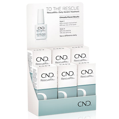 CND RescueRXx Daily Keratin Treatment Display 6ct .5oz