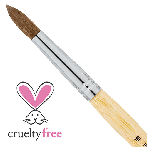 Americanails Faux Kolinsky Bamboo Series | Round Acrylic #18 Brush