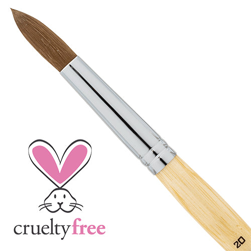 Americanails Faux Kolinsky Bamboo Series | Round Acrylic #20 Brush