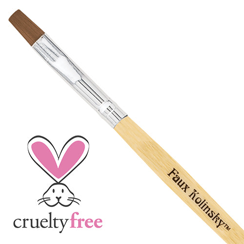 Americanails Faux Kolinsky Bamboo Series | Square Gel Brush