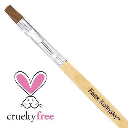 Americanails Faux Kolinsky Bamboo Series | Square Gel Brush