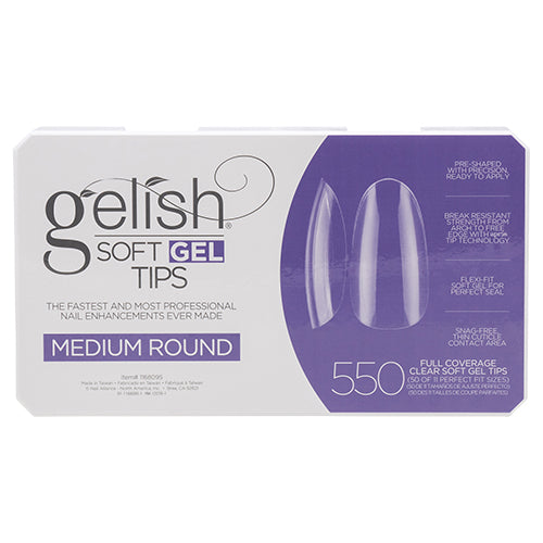 Gelish Soft Gel Tips | Medium Round 550ct
