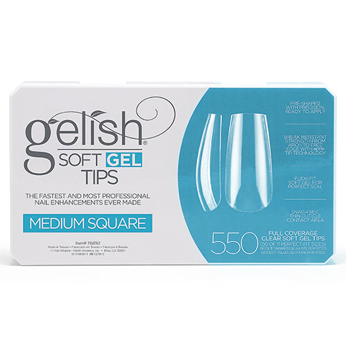 Gelish Soft Gel Tips | Medium Square 550ct