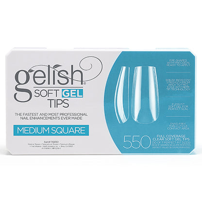 Gelish Soft Gel Tips | Medium Square 550ct