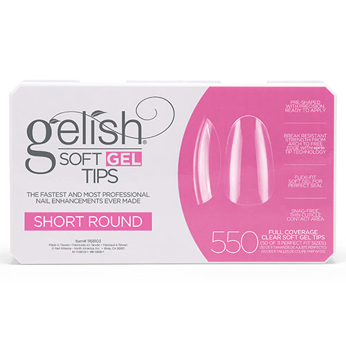 Gelish Soft Gel Tips | Short Round 550ct