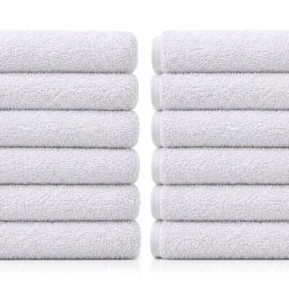 Toallas de salón blancas ultra premium Spa Basix, 12 unidades