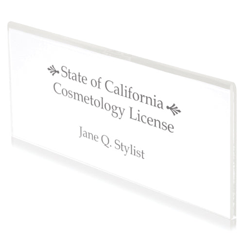 Nail Basix Acrylic License Holder