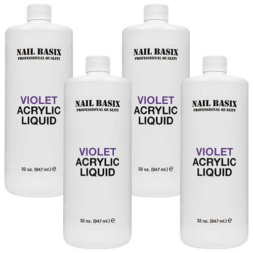 Nail Basix Violet Acrylic Liquid 32oz Case (4 Pack) – Premier Nail Source