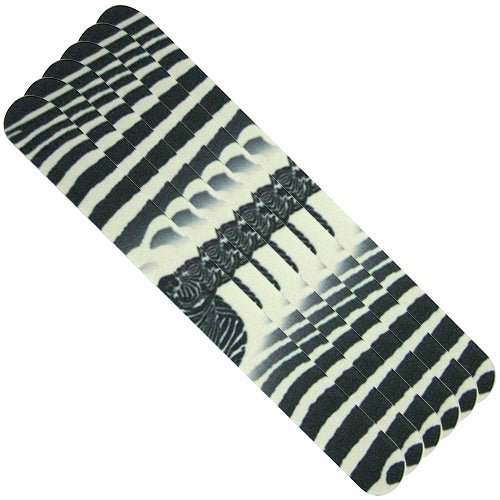 Tropical Shine Trendy Files | Zebra Print 6ct