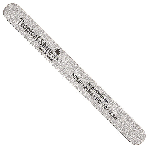 Tropical Shine Straight File | Zebra 100/180 Grit 12ct