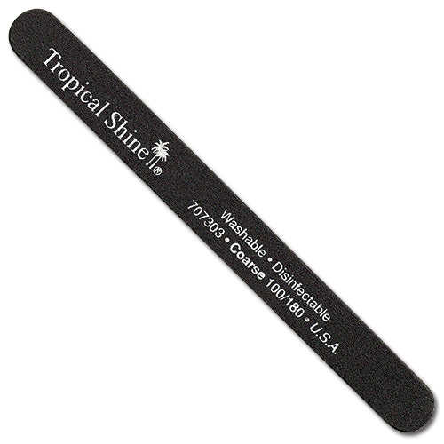 Tropical Shine Straight File | Black 100/180 Grit 12ct